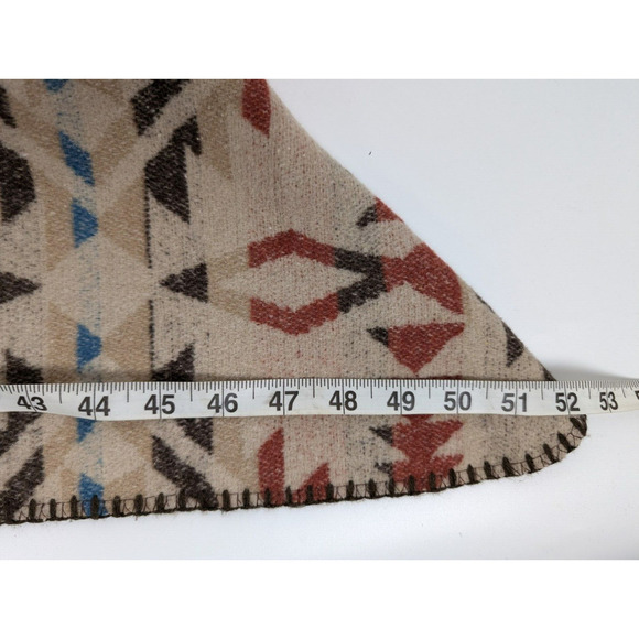 Bohemian Southwestern Aztec Tribal Style Fringe Poncho One Size - Picture 8 of 8